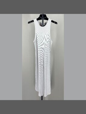 NEW Young Fabulous & Broke Dress Womens Medium gray ribbed knit midi boho indie